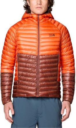 Mountain Hardwear Ghost Whisperer Packable 800-Fill-Power Down Hooded Jacket in Aspect/Bourbon Brown at Nordstrom, Size Xx-Large