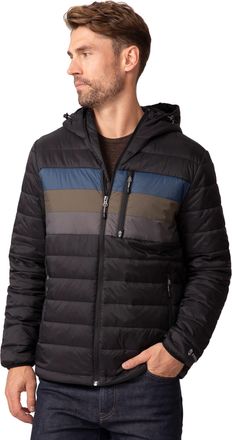 Free Country Mens Tri-Color Hooded Puffer Jacket