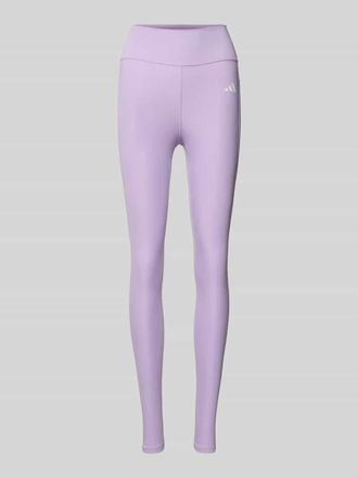 adidas Slim Fit Leggins mit Logo-Print in Flieder, Gr&ouml;&szlig;e XXS