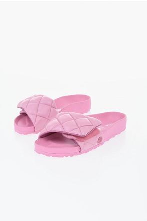 Birkenstock Leather Quilted Slides SYLT with Rubber Sole size 36