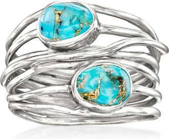 Ross-Simons Turquoise Highway Ring in Sterling Silver