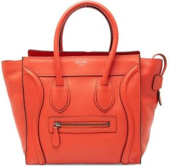 Celine Pre-owned Handbags, female, Orange, Size: ONE SIZE Pre-owned Leather Tote