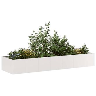Berkfield Home Planter 280x80x40 cm Stainless Steel in Silver | Size: 280 x 80 x 40 cm
