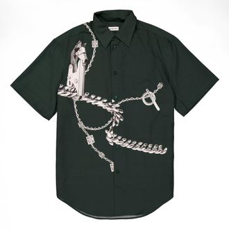 Burberry Knight Hardware Cotton Shirt, Size XX-Large