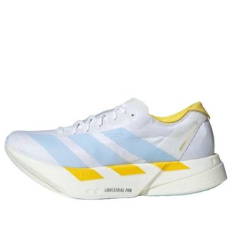 adidas (WMNS) adidas Adizero Adios Pro 4 White Glow Blue Yellow KI9387