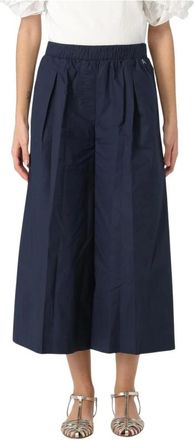 Twinset Dames, Broeken, Blauw, Maat: XS Leer