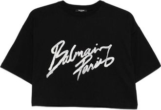 Balmain Baumwoll-T-Shirt mit Balmain-Logo