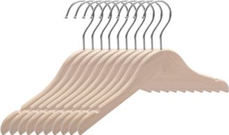 OEM Perchas De Madera Para Ni&ntilde;os (paquete De 10) Perchas De Madera Lisas Y Duraderas Para Beb&eacute;s Y Padres - 31,75 Cm - Ahorran Espacio, Ganchos De 360&deg;