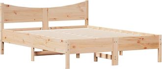 vidaXL Estructura De Cama Sin Colch&oacute;n Madera Maciza De Pino 135x190 Cm Vidaxl