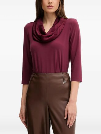Joseph Ribkoff cowl-neck top - women - Polyester/Elastane - 46 - Red