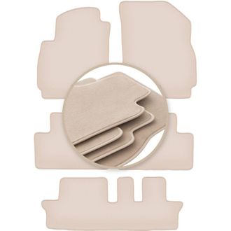 OEM Alfombrillas Beige Premium Para Chevrolet Orlando I 7 Plazas 2011-2015