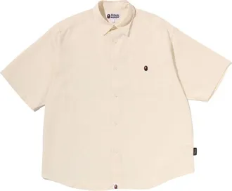 A Bathing Ape Big College Shirt Ivory 0ZXSRMX00232QIVX