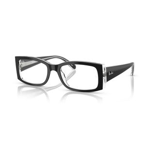 Ray-Ban Zwart Op Transparante Brillenmonturen - Heren - Brillen - Zwart - 52 MM - Accessoires