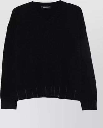 Fabiana Filippi silk wool cashmere crewneck sweatshirt