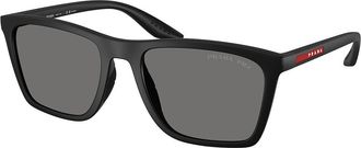 Prada PS B08SF Asian Fit Polarized 1BO02G Mens Sunglasses Black Size 56