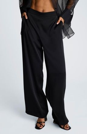 Kenneth Cole Wide Leg Pants in Black at Nordstrom, Size X-Large