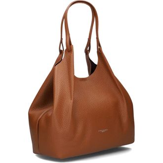 Gianni Chiarini Tassen, Dames, Bruin, ONE Size, Wol, Bruine leren schoudertas DUA 9720