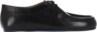 Jil Sander Black Hood Calfskin Flat Shoes