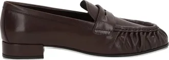 Prada Pleated Leather Loafers