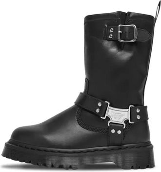 Dr. Martens Anistone High Leather Biker - Heren - Enkellaarsjes - Zwart - 36 EU - Leer - Schoenen