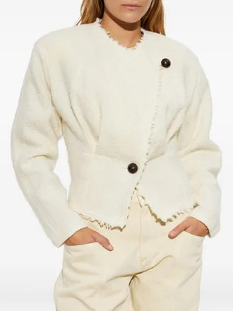 Isabel Marant Boucl&eacute; Wool Blend Jacket - Cream