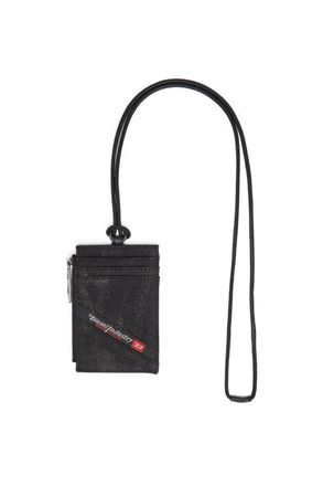 Diesel Denim badge holder with leather details - Card cases - Man - Black