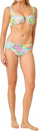Lilly Pulitzer Lagoon Sarong Hipster Bottom In Multi Lilly Garden