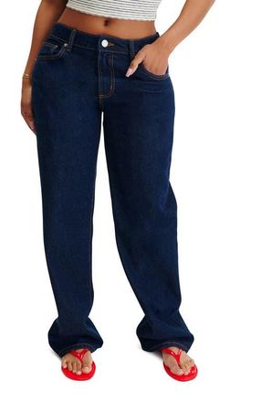 Cotton On Womens Curvy Low Rise Straight Jean in Indigo at Nordstrom, Size 12