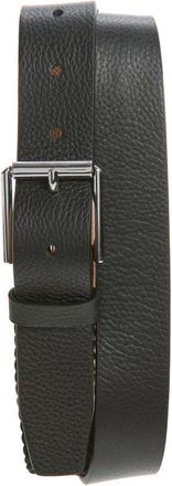 Cole Haan Hidden Stitch Leather Belt in Black at Nordstrom, Size 32