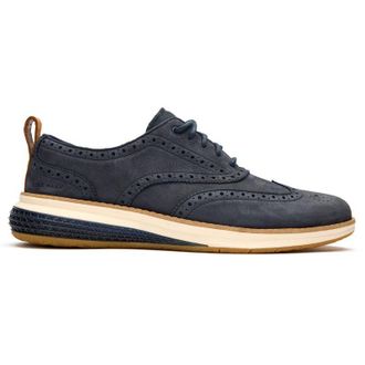 Cole Haan Mens Original Grand Energy Weave Wingtip Shoes - Blue Leather - Size UK 10