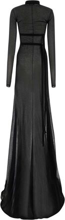 Ann Demeulemeester Womens Black Cotton Blend Long Dress 099 Exterior: Nylon Abiti Lunghi