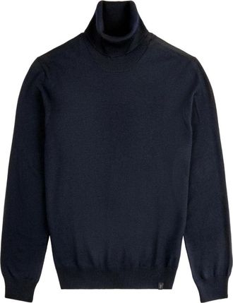 Fay Jersey de cuello alto de lana merino - Knitwear - Hombre - Azul - 3XL