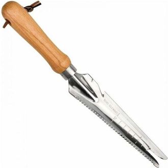 Elle Arrancador De Malas Hierbas De Acero Inoxidable Con Mango De Madera, Arrancador Manual De Malas Hierbas Para El Jard&iacute;n