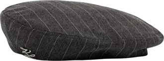 Karl Lagerfeld K/Autograph pinstripe baret - Dames - Hoeden - Grijs - ONE Size - Polyester - Accessoires