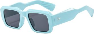 Generic Mens Outdoor Square Sunglasses Womens Driving Commuting Vacation(Blue)