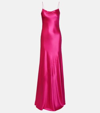 Alaia Ala&iuml;a Silk satin gown