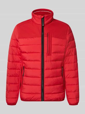 Tom Tailor Regular Fit Steppjacke mit seitlichen Stretcheins&auml;tzen in Rot, Gr&ouml;&szlig;e XXXL
