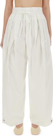 Jil Sander Wide Pants In Cotton Gabardine-Donna