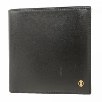 Cartier Black Leather Wallet (Bi-Fold) (Pre-Owned)