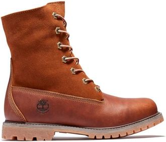 Timberland Authentic Mid Warm Lined Waterproof Boot Winterschuhe für Damen | rot/braun
