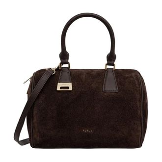 Furla Olivia M Boston Tas - Dames - Tassen - Bruin - Maat: ONE Size Leer