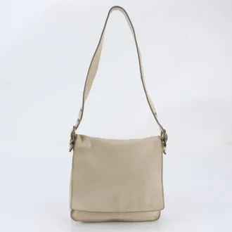 Miu Miu Ivory Leather Handbag Shoulder Bag Tote Bag (Pre-Owned)