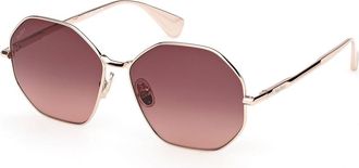 Max Mara MM0168 28F Womens Sunglasses Gold Size 57