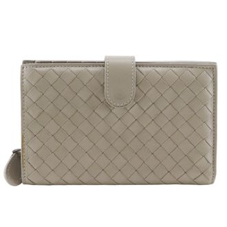 Bottega Veneta Gray Leather Wallet (Bi-Fold) (Pre-Owned)