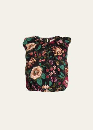 Ulla Johnson Gracie Floral Sleeveless Crop Top