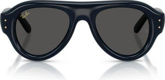Ray-Ban A$AP Rocky 52mm Pilot Puffer Sunglasses in Transparent Blue/dark Grey at Nordstrom