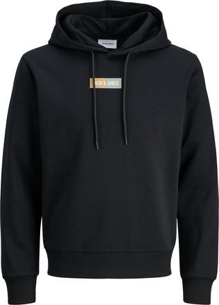 Jack & Jones Plus Size Kapuzensweatshirt JJPAN SWEAT HOOD PLS, Herren, Gr. 5XL, schwarz, angeraute Sweatware, Obermaterial: 60% Baumwolle, 40% Polyester, JACK & JONES PLUSSI