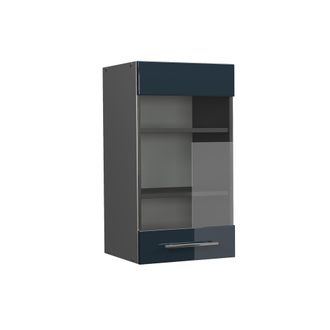 Vicco Mobile Da Cucina In Vetro Fame-line, Blu Scuro Lucido, 40 Cm