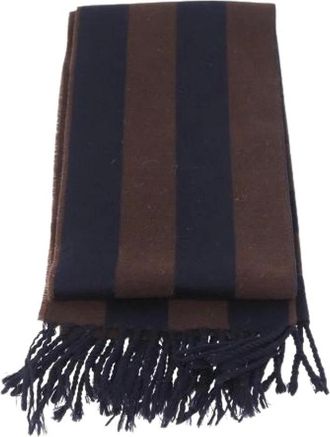 Fendi Pre-owned Scarves, female, Blue, Size: ONE SIZE Pre-owned Canvas Scarf