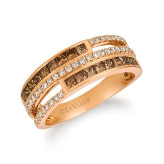 Le Vian Ladies Chocolate Diamonds Rings set in 14K Strawberry Gold